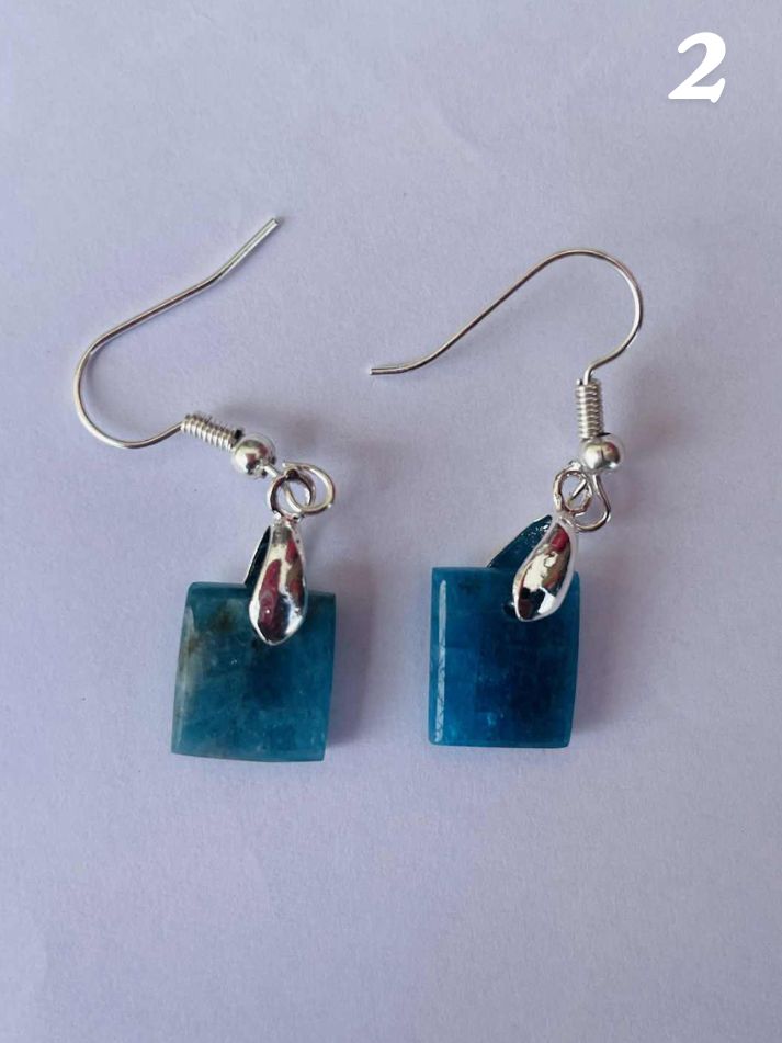 Boucle d'oreille - APATITE BLEU