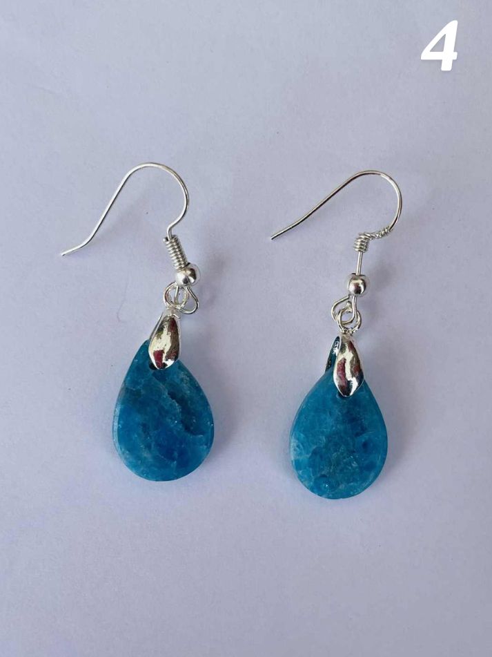 Boucle d'oreille - APATITE BLEU