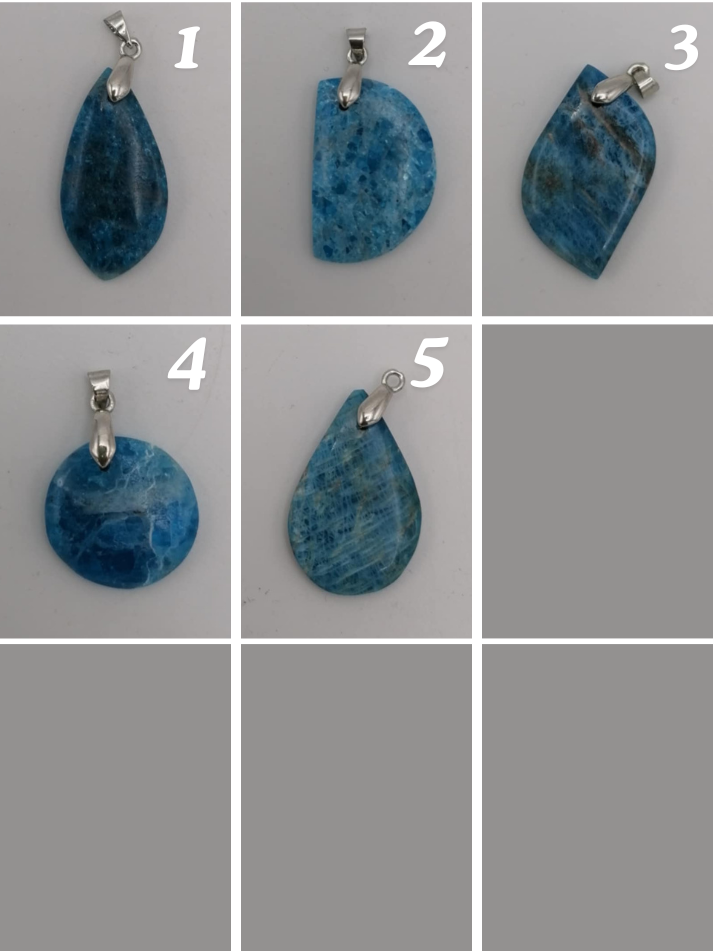 Pendentif - APATITE BLEU