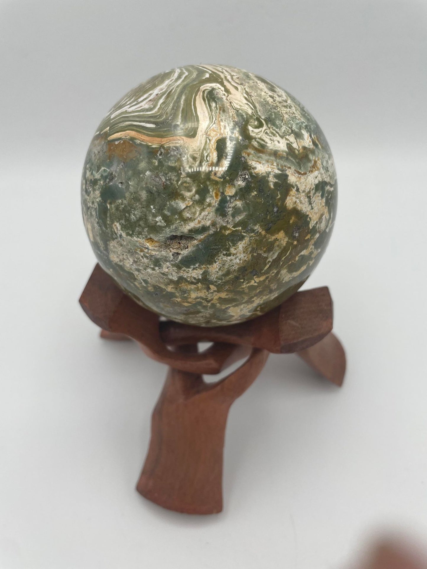 Sphère en JASPE OCÉAN - 956 g