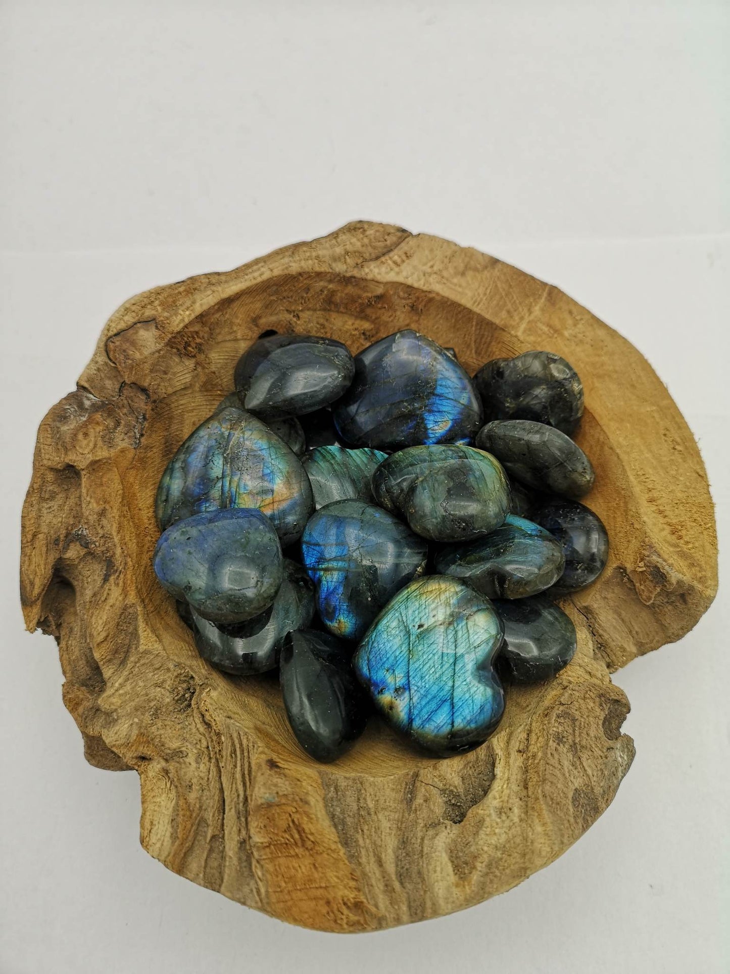 GALET COEUR LABRADORITE