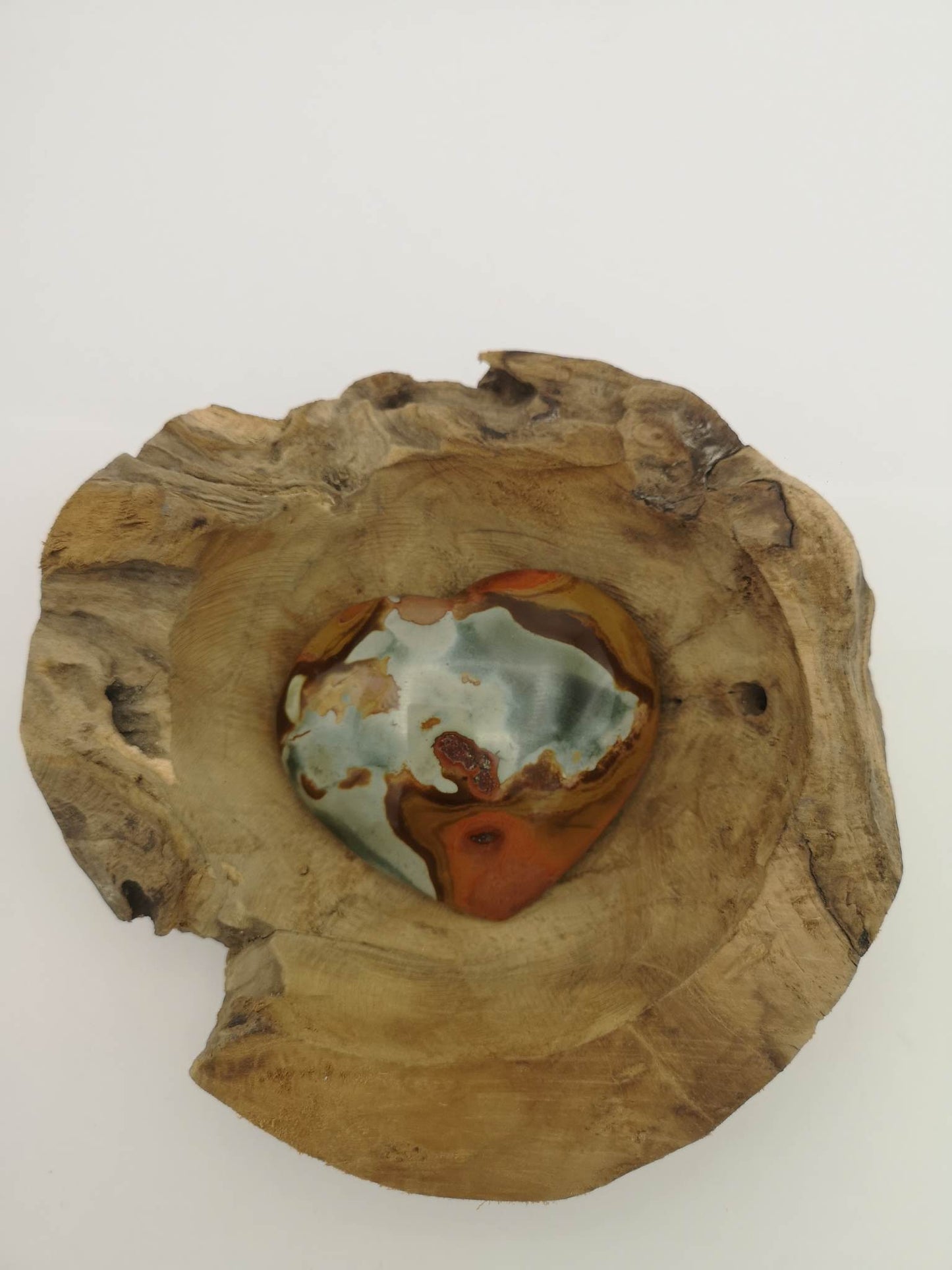 Grand Coeur en JASPE POLYCHROME -C02