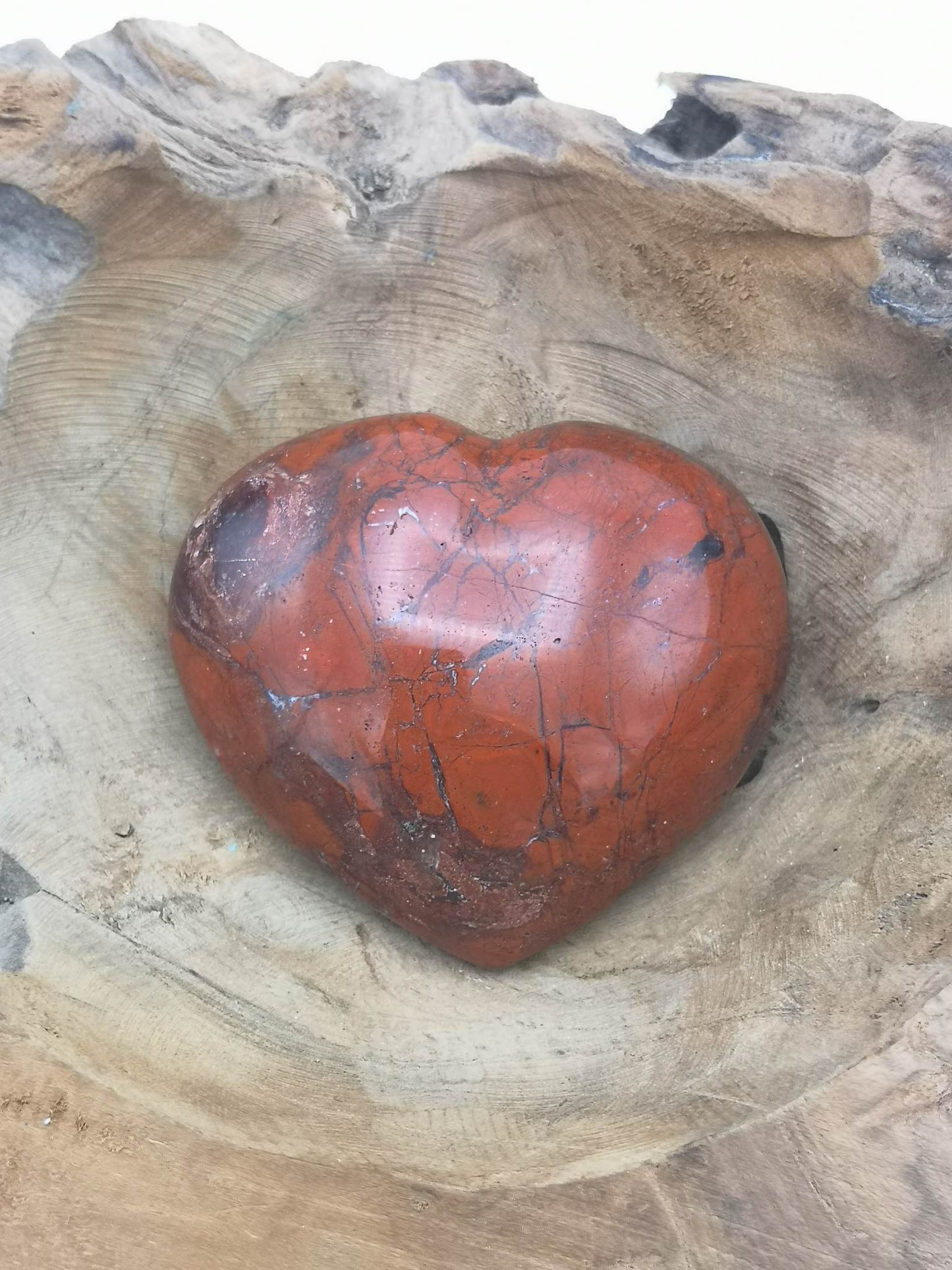 Grand coeur JASPE ROUGE