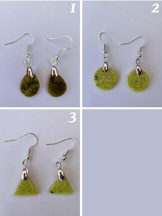 Boucle d'oreilles - OPALE VERTE
