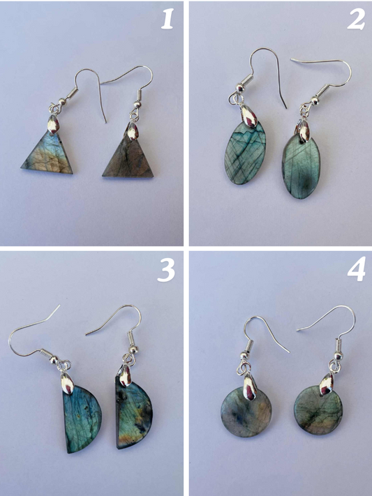 Boucle d'oreille  - LABRADORITE